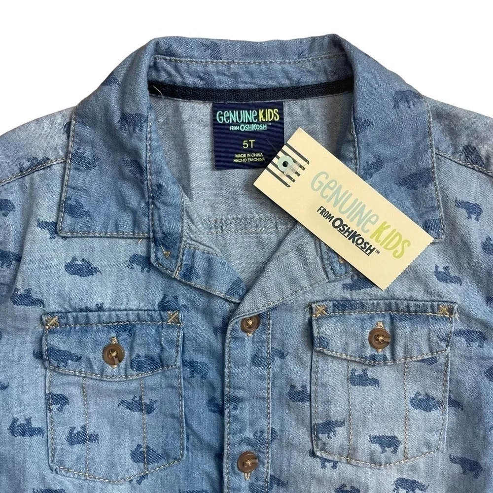 Genuine Kids OshKosh Button-Down Jean Shirt